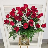 Three or Four Dozen Roses Arranged 