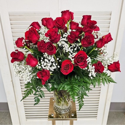 Three or Four Dozen Roses Arranged 