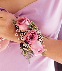 Three Rose Wristlet Corsage