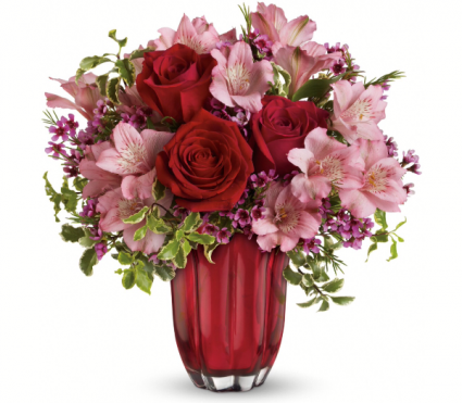 Three Roses with Lilies 3 Roses with Austr