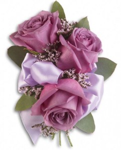 Three Roses Wrist Corsage Choice Of Your Color  Wrist Corsage The Most Popular Chosen