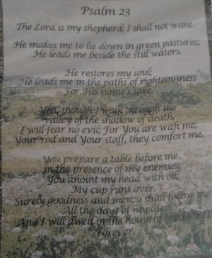 SYMPATHY THROW BLANKET PSALM 23
