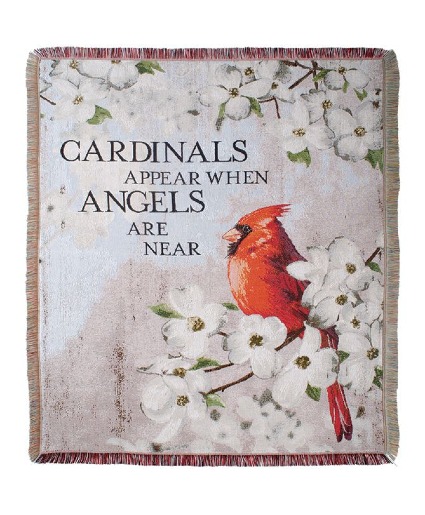 Cardinals Appear Throw Blanket