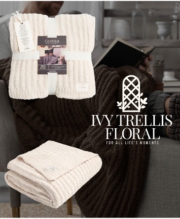 Soft Ribbed Blanket - Cream  in Owensboro, KY | Ivy Trellis Floral