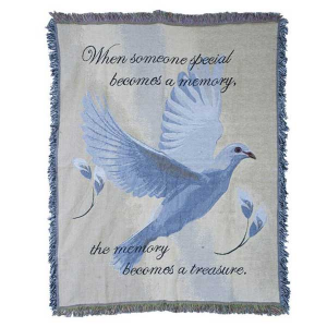 Throw - Memory Becomes a Treasure (Dove) Gift in Rossville, GA | Ensign The Florist Throw - Memory Becomes a Treasure (Dove) Gift in Rossville, GA | Ensign The Florist