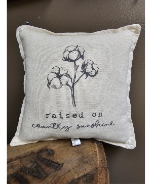 Throw Pillow "Raised on Country Sunshine" 