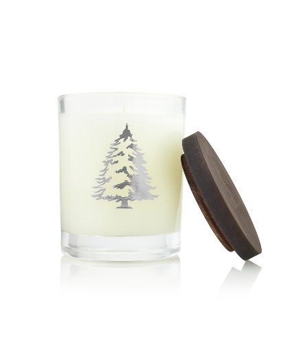 Thymes Frasier Fir candle  5oz candle in glass with wood lid