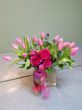 Tickled Pink Vase Arrangement