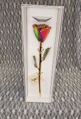 Tie Dyed Paradise Gold Dipped Rose 