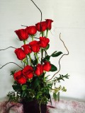 Tiers of Roses Vase Arrangement
