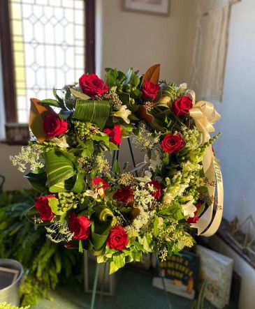 tiffany designed funeral wreath   in Little Falls, NY | Creative Designs by Tiffany