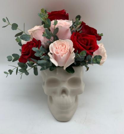 Skull of Roses Arrangement