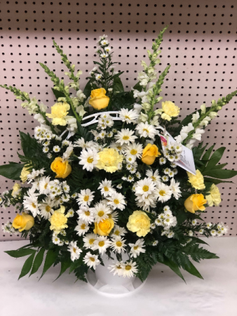 FOREVER IN OUR HEARTS FUNERAL BASKET