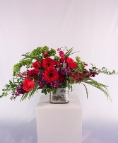 Timeless Crimson Floral Centerpiece