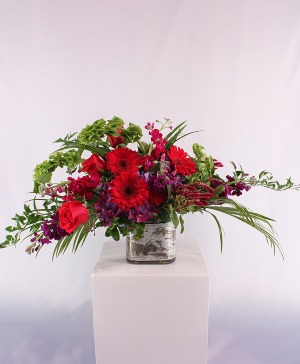 Timeless Crimson Floral Centerpiece