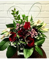 Timeless Embrace-Red Rose Arrangement