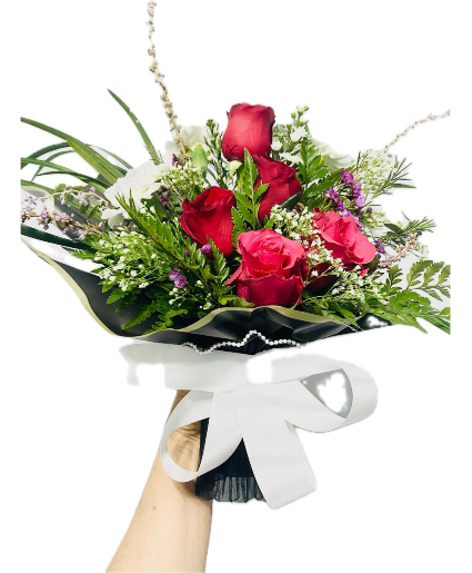 Timeless Romance” Hand-Tied Bouquet Fresh Flower Arrangement