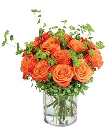 Timeless Tangerine Rose Arrangement in Albany, NY | Ambiance Florals & Events