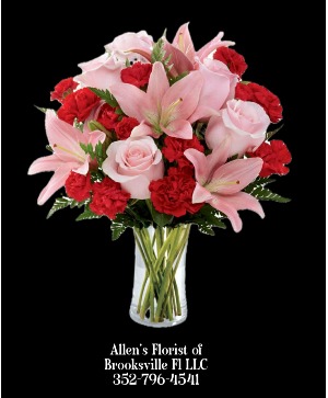 Timeless Valentine Fresh cut flowers in a vase