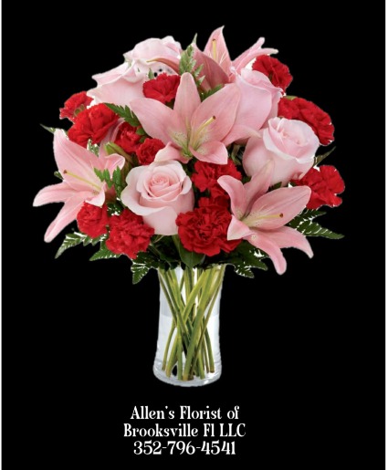 Timeless Valentine Fresh cut flowers in a vase