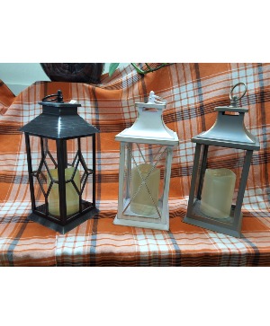 Timer lanterns   Plain with bow or add flowers for deluxe