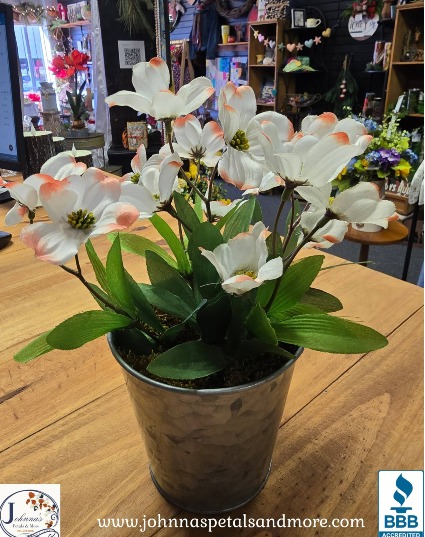 Tin Can Blossom Silk Arrangement 