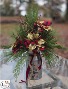 Tin Can Silk Christmas Arrangement  