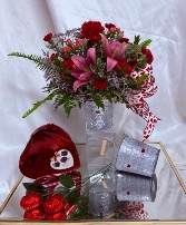 Tin Heart Valentine’s Arrangement