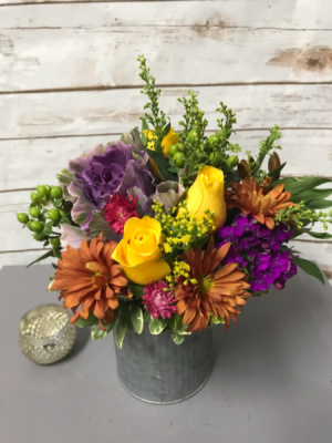 Autumn Vase of Color Arrangement (container may vary)