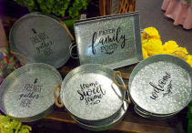 Tin Trays with Message  