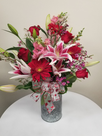 tin vase