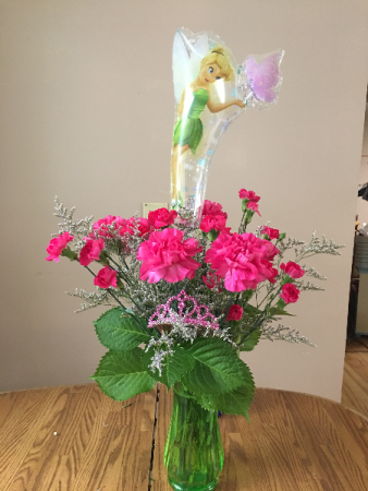 tinkerbell vase vase arrangment