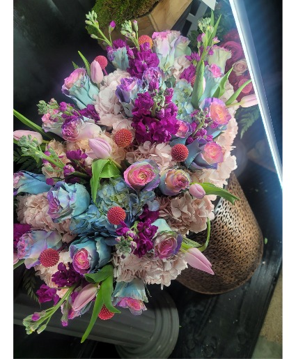 tinted rose mix arrangement