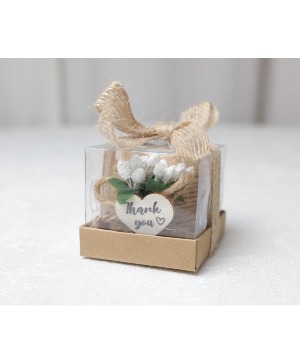 Tiny 2" Boxed Thank You Candle 