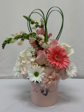 Tiny Miracle New Baby Girl Bouquet Fresh Arrangement