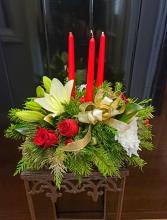 tis the season Christmas center piece