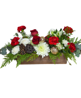 Tis The Season Wooden Box Table Centerpiece
