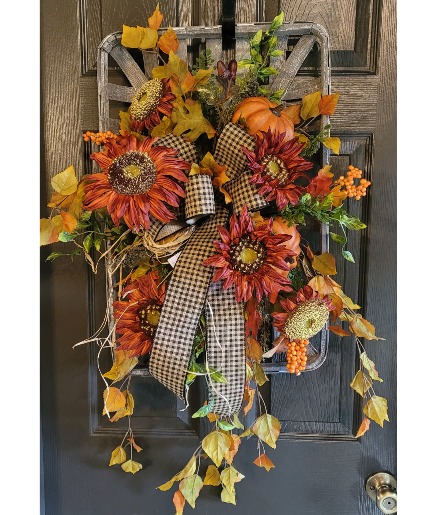 Tobacco basket wreath Silk Wreathes