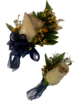 Toffee Rose Boutonniere and Corsage Boutonniere and Corsage Set