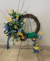 Tommy's Tractor  Silk Memorial Wreath