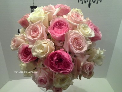 Tones of Pink Roses Bridal Bouquet