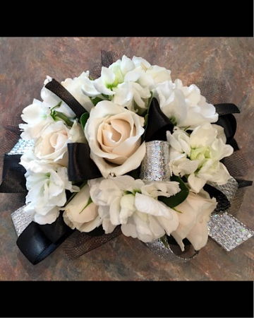 Top hat, white tie and tails Corsage