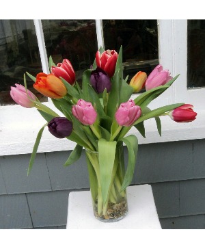 Totally tulips natural vase