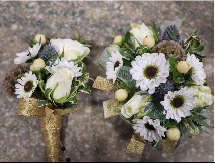 Touch Of Nature  Wrist Corsage and Boutonniere