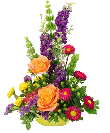 Tower of Flower Floral Arrangement in Somerville, TX | Wine & Roses Flower Shop