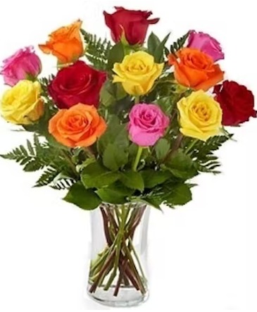 Bright Mixed Roses ON SALE Vase in Gahanna, OH | EXPRESSIONS FLORAL DESIGN STUDIO