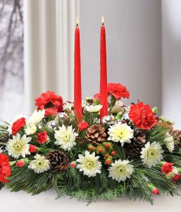 Traditional Candle Holiday Design Centerpiece