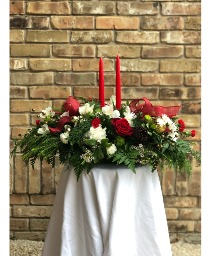 Traditional Table Centerpiece with Candles 