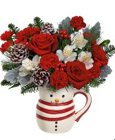 Traditional Christmas Centerpieces All-Around Floral Arrangement