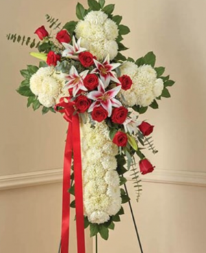 Traditional cross in Ozone Park, NY | Heavenly Florist Traditional cross in Ozone Park, NY | Heavenly Florist